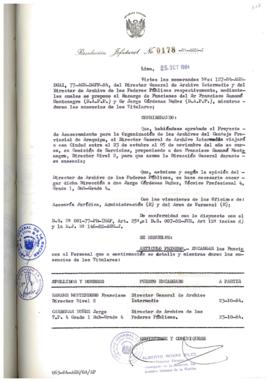 Resolución Jefatural N° 178-1984/AGN/J