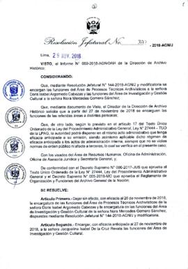 Resolución Jefatural N° 302-2018-AGN/J
