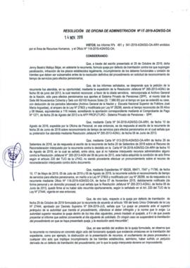 Resolución de la Oficina de Administración N° 078-2019-AGN/SG-OA