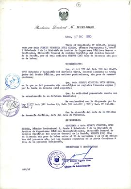 Resolución Directoral N° 105-83-AGN/OA