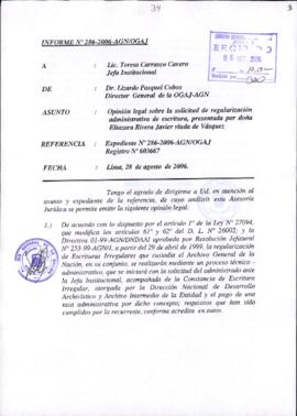 INFORME 286-2006-AGN/OGAJ