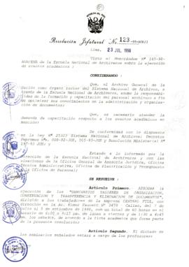 Resolución Jefatural N° 123-1998/AGN/J