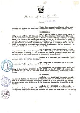 Resolución Jefatural N° 098-1991/AGN/J