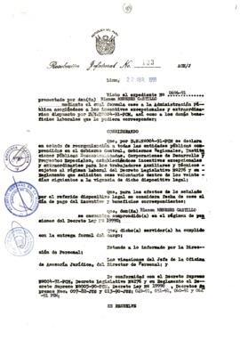 Resolución Jefatural N° 133-1991/AGN/J