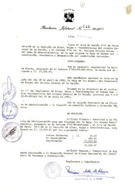 Resolución Jefatural N° 140-1988/AGN/J