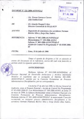 INFORME 231-2006-AGN/OGAJ