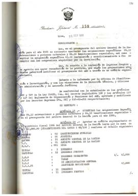 Resolución Jefatural N° 159-1986/AGN/J