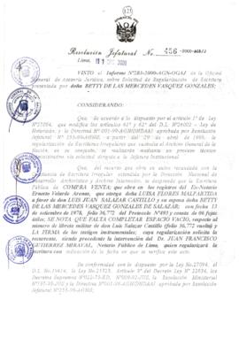Resolución Jefatural N° 456-2000/AGN/J