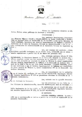 Resolución Jefatural N° 039-1990/AGN/J