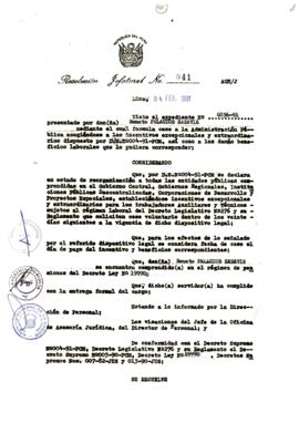 Resolución Jefatural N° 041-1991/AGN/J