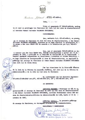 Resolución Jefatural N° 095-1987/AGN/J