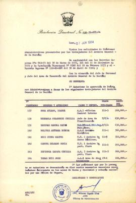 Resolución Directoral N° 38-84-AGN/OA