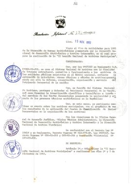 Resolución Jefatural N° 134-1993/AGN/J