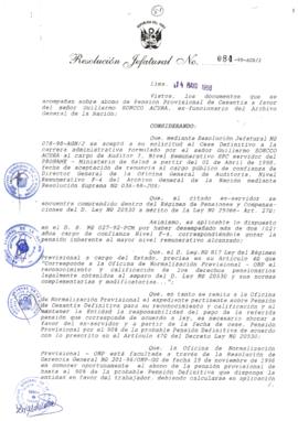Resolución Jefatural N° 084-1998/AGN/J