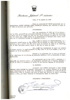 Resolución Jefatural N° 142-1982/AGN/J