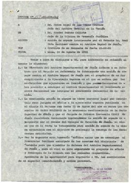 INFORME 159-91-AGN/OAJ