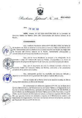 Resolución Jefatural N° 504-2011-AGN/J