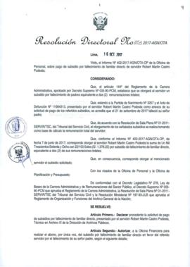 Resolución Directoral N° 053-2017-AGN/OTA