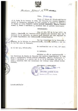 Resolución Jefatural N° 150-1985/AGN/J