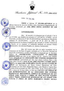 Resolución Jefatural N° 048-2004-AGN/J