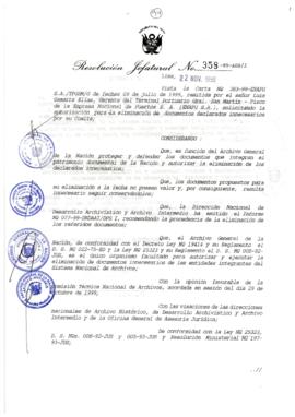 Resolución Jefatural N° 358-1999/AGN/J