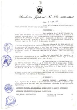 Resolución Jefatural N° 002-2000/AGN/J