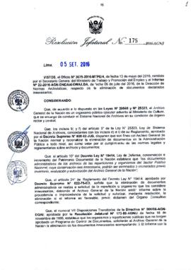 Resolución Jefatural N° 175-2016-AGN/J