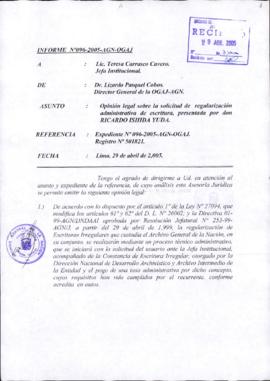 INFORME 096-2005-AGN-OGAJ