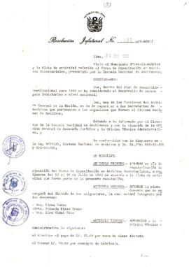 Resolución Jefatural N° 081-1993/AGN/J