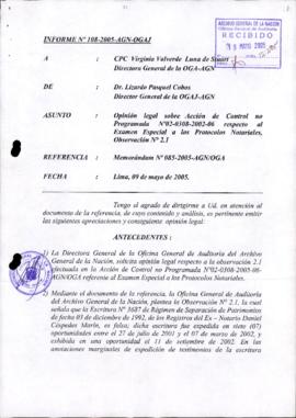 INFORME 108-2005-AGN-OGAJ