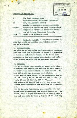 INFORME S/N-85/AGN-JOAJ