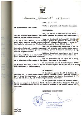 Resolución Jefatural N° 176-1982/AGN/J