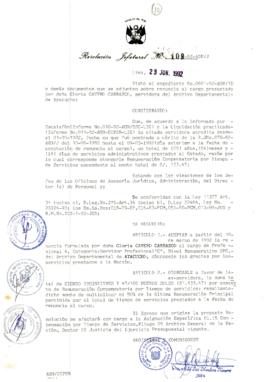 Resolución Jefatural N° 109-1992/AGN/J