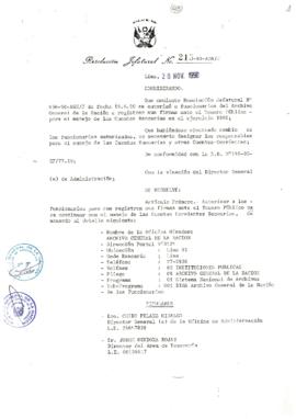 Resolución Jefatural N° 215-1990/AGN/J