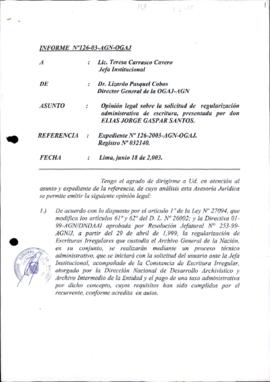 INFORME 126-2003-AGN-OGAJ