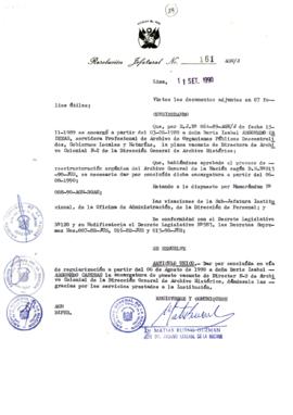 Resolución Jefatural N° 161-1990/AGN/J