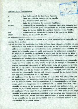 INFORME 157-91-AGN/OAJ