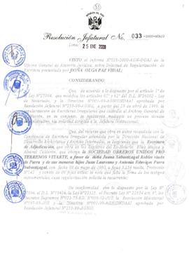 Resolución Jefatural N° 033-2000/AGN/J