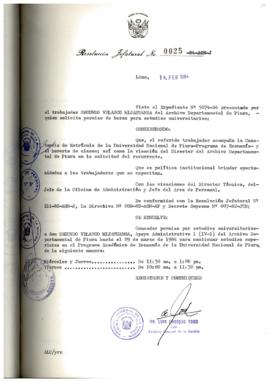 Resolución Jefatural N° 025-1984/AGN/J