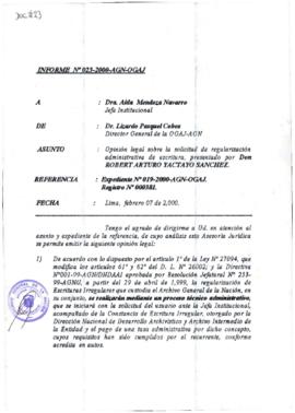 INFORME 023-2000-AGN-OGAJ