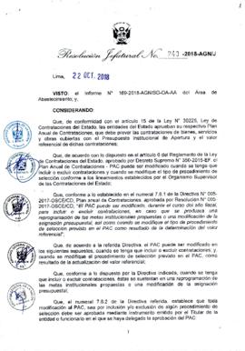 Resolución Jefatural N° 240-2018-AGN/J