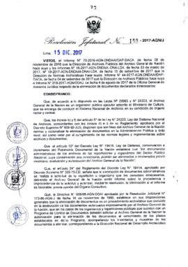 Resolución Jefatural N° 199-2017-AGN/J