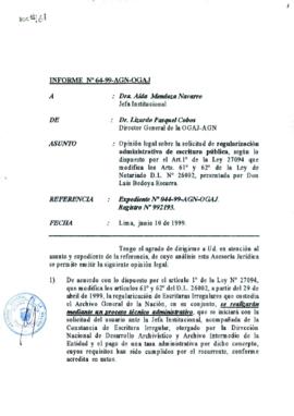 INFORME 064-99-AGN-OGAJ