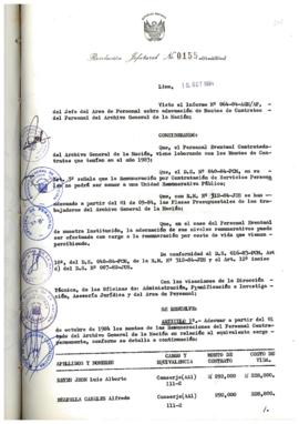 Resolución Jefatural N° 155-1984/AGN/J