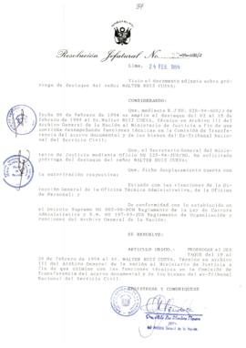 Resolución Jefatural N° 037-1994/AGN/J