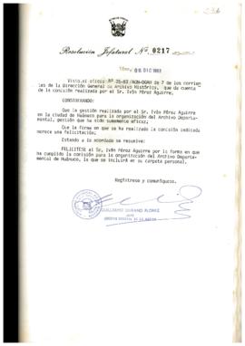 Resolución Jefatural N° 217-1983/AGN/J