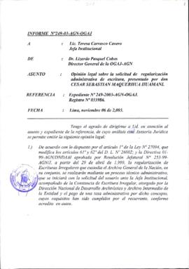 INFORME 249-2003-AGN-OGAJ