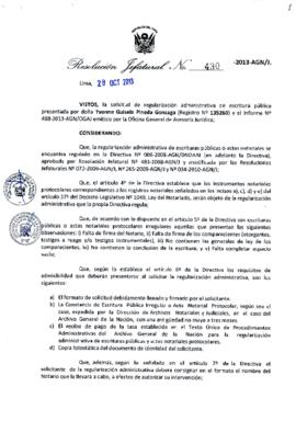 Resolución Jefatural N° 430-2013-AGN/J