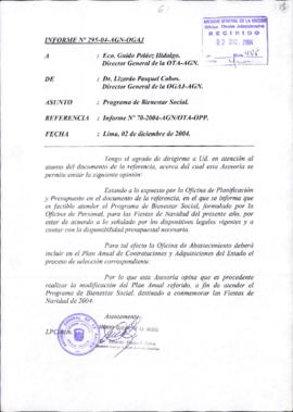 INFORME 295-2004-AGN-OGAJ