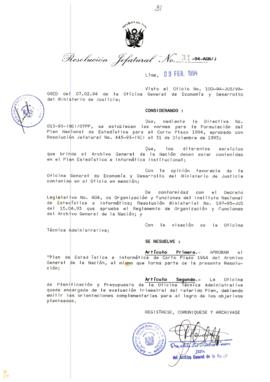Resolución Jefatural N° 031-1994/AGN/J